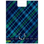 Пакет ПЭ " Миленд " с вырубной ручкой ПВД, 38*47см 60мкм Классическая клетка