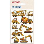 Наклейки " deVente " А6 Строительная техника, объемные мягкие, многоразовые, пакет, европодвес