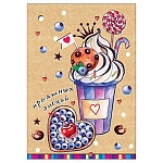 Бирка для букетов и подарков " Праздник " 060 Без названия- Приятных эмоций, 77*53мм, белила, крафт