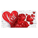 Конверт для денег " Мир открыток " 4-15 Love Красные сердца, 168*83мм, без отделки