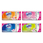 Бумага туалетная 3-слойная " Zewa " Deluxe Ассорти 8 рулонов со втулкой, 17м, белая, целлюлоза, 125*95мм, с перфорацией, h=95мм, d=45мм