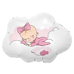 Шар фольгированный фигурный " Браво " 26"/60*65см Малышка в облаках, пакет