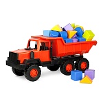 Машинка " Росигрушка " Самосвал Уралец со строительным набором, пластик, 470*180*192мм