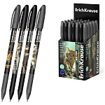 Ручка шариковая " Erich Krause " U-108 Stick Big City Cats Ultra Glide Technology синяя 1,0мм, толщина письма 0,3мм, игольчатый пишущий узел, круглая, картонная упаковка