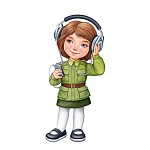 Плакат " Империя поздравлений " 933 А3 Девочка-связист, без отделки