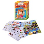 Игра тренажер " Русский стиль " Речевой: игровое поле 30*42см, карточки, фишки, от 3лет, картонная упаковка 19*25*6см