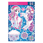 Наклейки " Мир открыток " 8-32 Новогодние- "Зимняя мечта" Единороги, 493*336мм