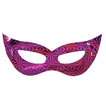 Маска Новогодняя картонная голографическая