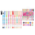 Набор шариковых ручек " Basir " 10цв, Лапки, цветной пластиковый корпус с рисунком, фигурный колпачок - лапки, чернила на масляной основе, пластиковая упаковка на липучке, ПВХ европодвес