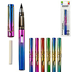 Карандаш вечный " Mazari " HB, ассорти, корпус- пластиковый, 13,7см, с ластиком, индивидуальная упаковка