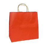 Пакет бумажный " ПЗБМ " 45*35*15см Orange, крученые ручки, печать на дне