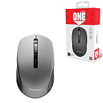Мышь " SmartBuy " One Dual X56 беспроводная оптическая, 4 кнопки, бесшумная, серая, 1600 DPI, USB, Bluetooth, работает от аккумулятора, кабель для зарядки в комплекте