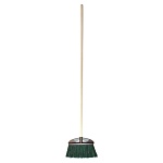 Метла уличная " Милих " Партнер, плоская, с деревянным черенком, длина ручки - 115см