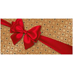 Конверт для денег " Мир поздравлений " 410 Без названия- Красный бант, 168*84мм, глянцевый УФ-лак, без текста