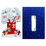 Открытка-стойка " Мир поздравлений " 475 Новогодняя- Чудесного Нового года! Дерево и зверята, 122*182мм, индивидуальная упаковка, с художественным  конвертом, текст