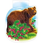 Плакат фигурный " Мир поздравлений " 930 А4 Медведь, европодвес