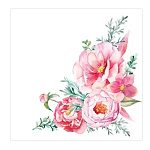 Салфетки бумажные 2-слойные " Лилия " Цветочная композиция 20шт, 100% целлюлоза, 33*33см