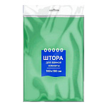 Штора для ванной комнаты однотонная " Интерпак " Зелёная, 180*180см, 35мкм