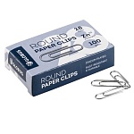 Скрепки " Глобус " 28мм оцинкованные 100шт, картонная упаковка