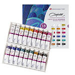 Краски акриловые художественные " Сонет " 18цв по 18мл, в тубах, картонная упаковка