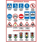 Плакат " Мир открыток " 0-02 А2 Дорожные знаки
