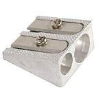 Точилка " Erich Krause " Ferro Color Plus алюминевая на два отверстия, ассорти