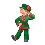 Плакат фигурный " Империя поздравлений " 933 А2 Мальчик в русском народном костюме, без отделки