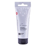 Краска акриловая " Сонет "  75мл туба серебро