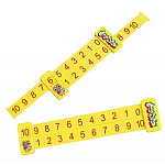 Линейка " Каляка-Маляка " Арифметическая, раздвижная счет до 20, пластиковая, желтая, европодвес