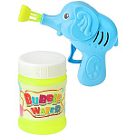 Механический пистолет мыльных пузырей " Рыжий кот " 50мл, 15*12,5*5см, ассорти (без возможности выбора цвета), мыльный раствор 50мл, пакет