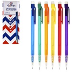 Карандаш механический " Attomex " 0,5мм, HB, ластик, пластиковый, пластиковый клип, картонная упаковка