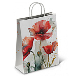 Пакет бумажный " ПЗБМ " 25*22*12см Маки, крученые ручки