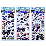 Наклейки детские " Mazari " Полиция,  95*195мм, 3 дизайна, пакет, европодвес