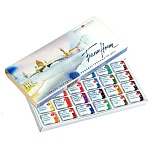 Краски акварельные художественные " Белые ночи " 24цв, кювета 2,5мл, картонная упаковка