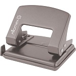 Дырокол на 25л " Attomex " металлический, встроенная линейка, серый