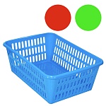 Корзина для хранения мелочей " Милих " 425*285*145мм, прямоугольная, пластиковая, ассорти (без возможности выбора цвета)