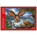 Пазлы " Рыжий кот " 1000элементов Совы 68,5*48,5см, картонная упаковка 35,5*23,5*5см