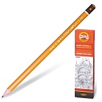 Карандаш ч/гр " Koh-i-Noor " Hardtmuth B шестигранный, деревянный, цвет корпуса - желтый, заточенный, картонная упаковка