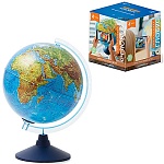 Глобус физико-политический интерактивный с подсветкой от батареек 250мм " Globen " в комплекте: очки виртуальной реальности (VR), батарейки в комплект не входят, картонная коробка