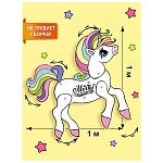 Украшение " Мир поздравлений " 988 Движ-декор Единорожка, 100*100см, колечки пикколо