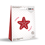 Набор для вышивания бисером " Klart " Брошь 5,5*5,5см Морская звезда, состав набора: заготовка для броши, заготовка из картона, нитки мулине, бисер, бусины, европодвес