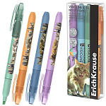 Набор текстовыделителей 4цв, 0,6-3,5мм, V-15 Visioline Big City Cats " Erich Krause " пластиковая упаковка