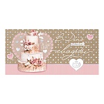 Конверт для денег " Мир открыток " 2-23 Свадьба- В день вашей Свадьбы! Торт, 168*83мм, крафт, фольга