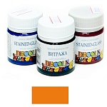 Краска акриловая " Decola " 20мл витраж оранжевая