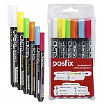 Набор цветных меловых маркеров " Creta " Colour mix #1, 6 цветов, 1-3мм, пулевидный наконечник