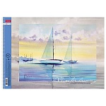 Альбом БОЛЬШОЙ ФОРМАТ А3 420*295мм 40л жесткая подложка спираль " Hatber " Белеет парус, обложка- мелованный картон, блок- офсет 100г/м2