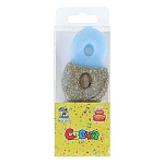 Свеча для торта цифра " Миленд " 8, голубая, 13,5*4,7*1,5см, глиттер, картонный блистер, европодвес