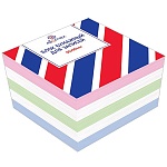 Блок бумаги " Attomex " 9*9*5см 4 цвета (зеленый, белый, розовый, голубой), плотность 65 г/м, 90% белизна