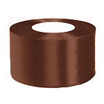 Лента атласная " KWELT " 50мм*22,85м коричневая
