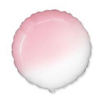 Шар фольгированный 32"/81см Круг градиент розовый